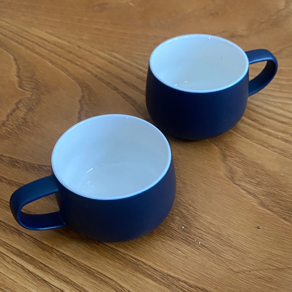 European style classic fine ceramic ohom blue cups